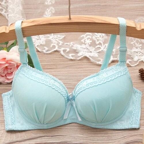 Women Underwire Bra Push Up Blue Pink Black White Lace Bralette Floral Seamless Bra Sexy Super Push Up Bras Нижнее белье