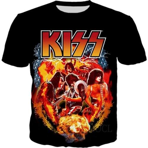CLOOCL Newest Summer Fashion Rock Singer KISS Band Men Women T Shirt 3D Print Harajuku Casual Streetwear Couple Tops