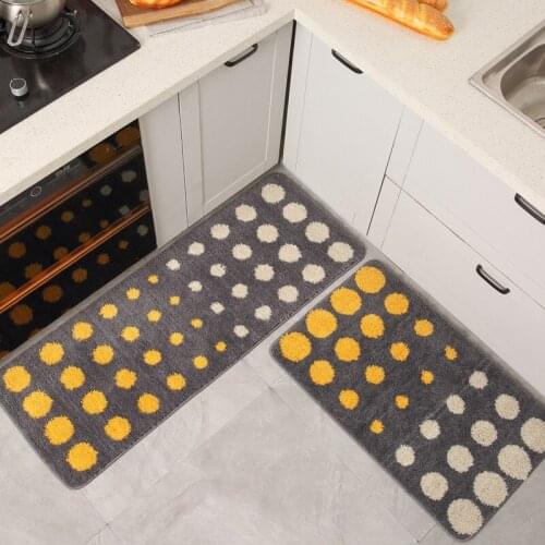 Machine Washable Bath Mat Dot pattern anti-slip Kitchen Rug Bathroom Door Mat Toilet Bathroom absorbent Carpet