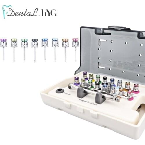 1 set Dental Implant Restoration tool kit Dental Universal Implant Torque Screwdrivers Wrench 10-70NCM With Drive