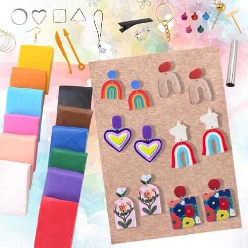 Beginners DIY Clay Earrings Kit Polymer Clay Earring Jewelry Making Kit For DIY Home Decor Easy Craft Project Create It Yourself