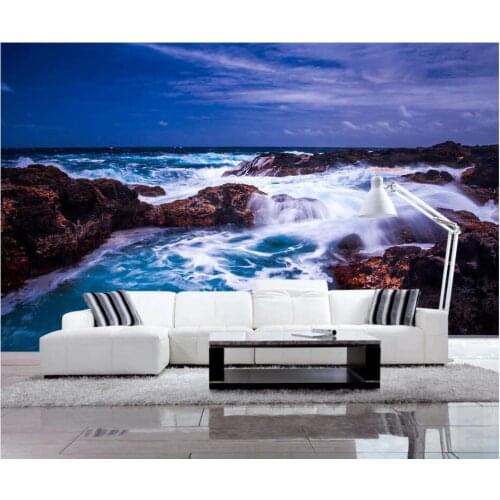 Custom photo 3d wallpaper Simple island beautiful scenery 3d wall murals wallpaper for walls 3 d living room home decor