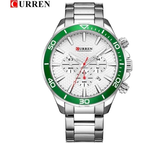 New Curren Luxury hours Men Quartz Watch Man Full Steel Watch Fashion Casual Date Watch Sports Military Wristwatches Waterproof