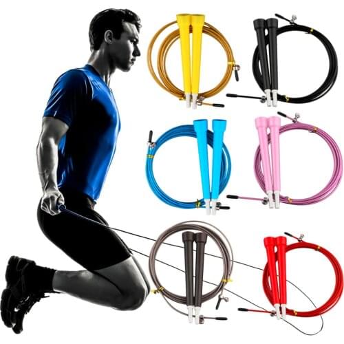 Jump Skipping Ropes Cable Steel Wire Adjustable Fast Speed ABS Handle Flexible Jump Ropes Crossfit Training Boxing Sports Exerci