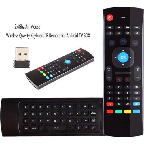 Updated Wireless 2.4G Fly Air Mouse MX3 Remote Control Wireless Qwerty Keyboard For Smart TV TV Box T95Z Plus/X96 Mini Projector