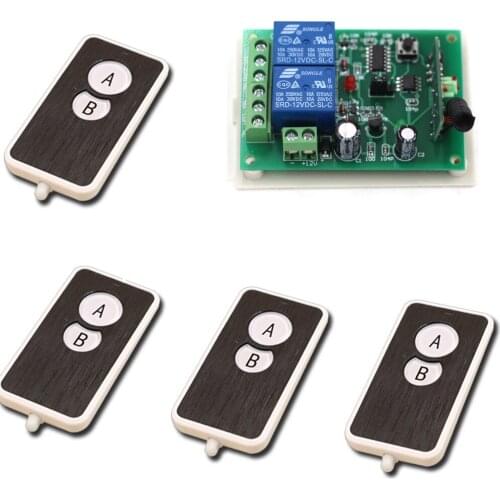 RF 24V Wireless Remote Control Switch System Radio Controlled Switch DC 12V Relay Receiver Transmitter Momentary 315Mhz/433Mhz