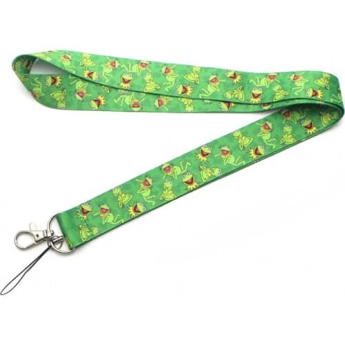CA247 The Muppet Show Kermit the Frog Cartoon Straps Lanyard ID Badge Neck Straps Rope Chain Necklace Jewelry