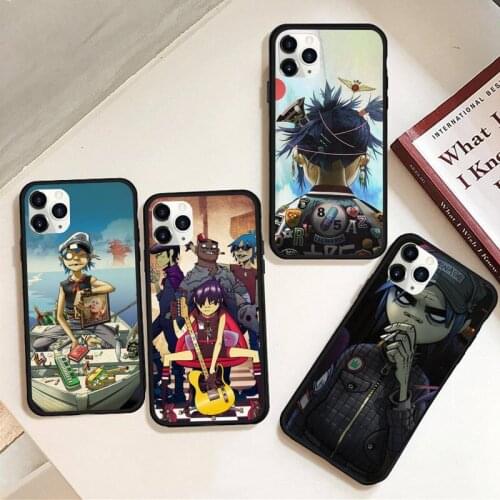 Gorillaz Phone Case Rubber for iPhone 12 pro max mini 11 pro XS MAX 8 7 6 6S Plus X 5S SE 2020 XR case