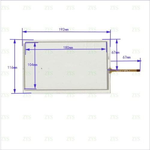 ZhiYuSun Touch Screen XWT537 192mm*116mm 8inch glass for industry applications 192*116 for GPS XWT 537