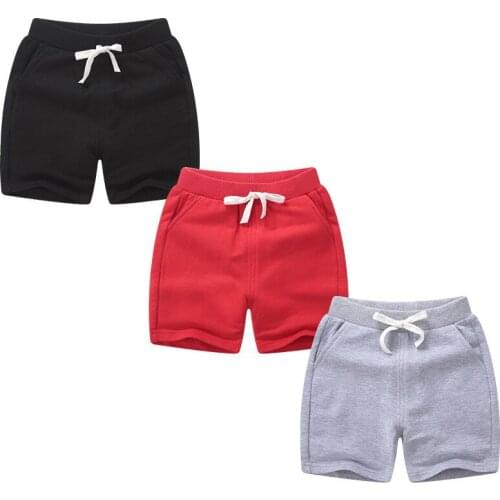 Summer Cotton Childrens Shorts For Boys Girls Boys Beach trousers candy Colors Kids Casual Shorts Baby Clothing 7042 01