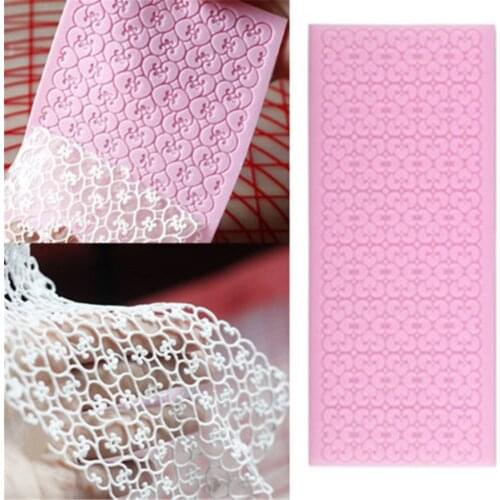 Lace Silicone Mold Mould Sugar Craft Fondant Mat Cake Decorating Baking Pastry Decor Tips Tools Cake Border Decoration Xmas Gift