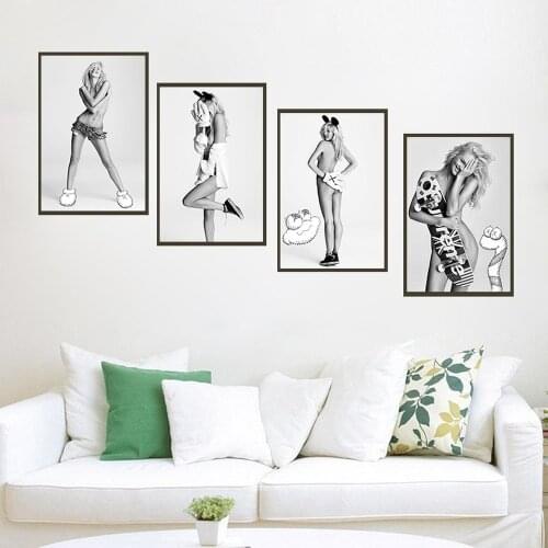 Modern Classic Sexy Beautiful Model Canvas Painting Nude Art Sex Beauty Posters Living Room Bedroom Decoration Painting Pictures