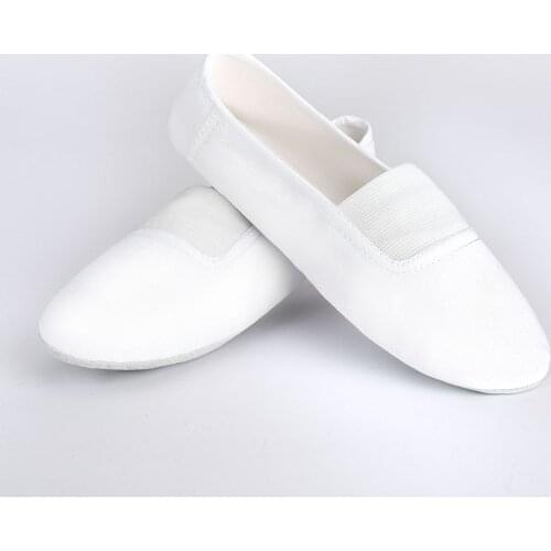USHINE EU22-45 Indoor Upgrade White Body-shaping Flat Yoga Teacher Fitness Gymnastic Ballet Dance shoes Children Woman Man