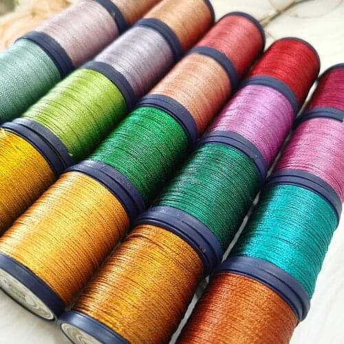 Wax Thread Colored Gold Round 0.5mm 0.8mm Polyester Eco-Friendly Metallic Luster Jewelry Leather Products Macrame Necklace