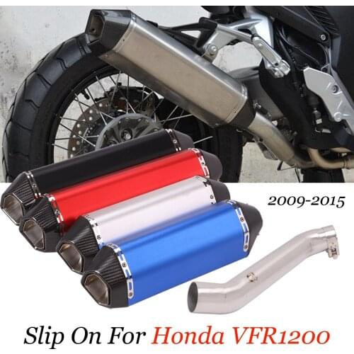 Motorcycle Exhaust Full System Slip On Section Muffler For HONDA VFR1200 2009 2010 2011 2012 2013 2014 2015 Motobike