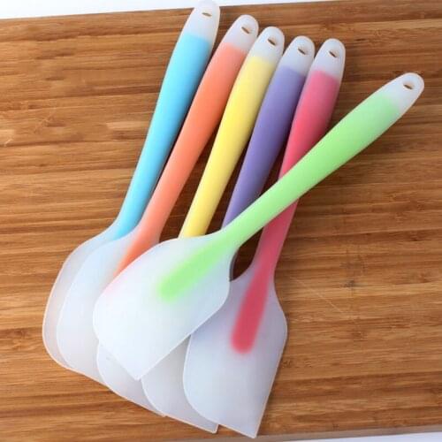 3pcs/lot Colorful Silicone Baking Translucent Spatulas High Temperature Resistant Cake Spatula Cake Tool