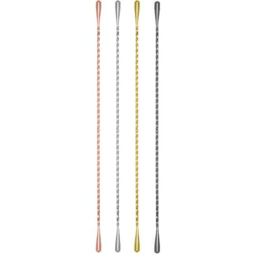 30cm Double Teardrop Stirrer Swizzle Stick 304 Stainless Steel Twisted Mixing Stirrer Bar Tool