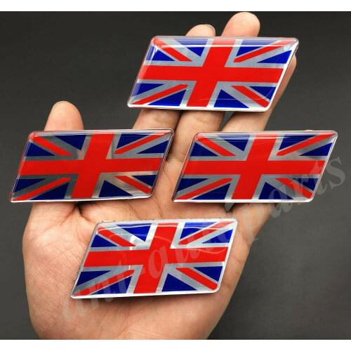 4x Union Jack UK Flag Car Fender Emblem Badge Motorcycle Fuel Fairing Sticker