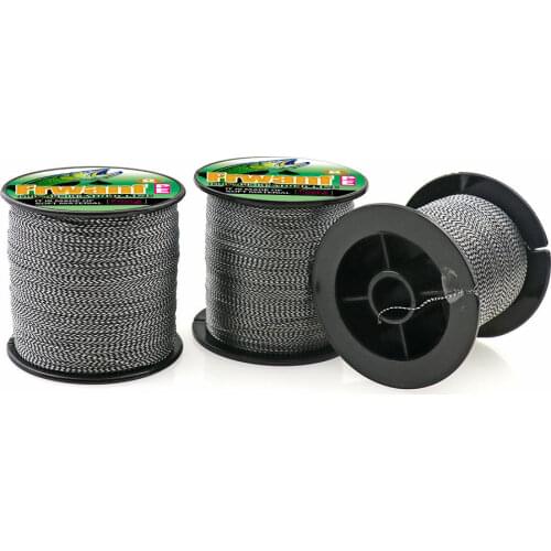 Mix color black and white cross braided line fishing 300M super strong 6-150LBS 0.1-0.68mm fishing tackle for ice sea fishing