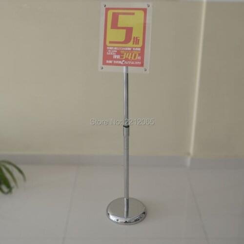 A3 Adjustable Pedestal Sign Holder Floor Stand with Telescoping Post
