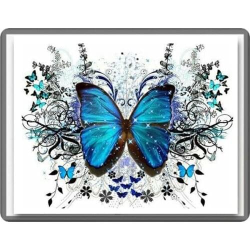 5D DIY Diamond Painting Animals 2020 New 100% Full Square Diamond Mosaic Blue Butterfly 3D Cross Stitch Kit Home Decoration Gift