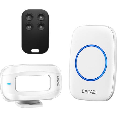 CACAZI Wireless Motion Sensor Alarm Doorbell Remote Control 433MHz IR Infrared Detector Induction Shop Home Welcome Door Bell