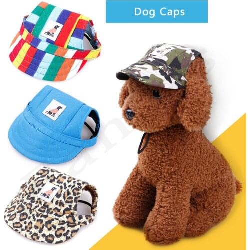 Fashion Pet Dog Caps Baseball Visor Hat Small Puppy Pets Print Cap Dog Outdoor Accessories Sun Bonnet Cap Polyester Pet Hats