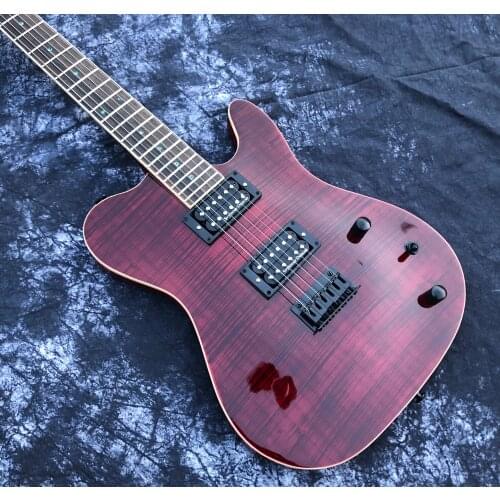 Pure white and satin black set neck guitar