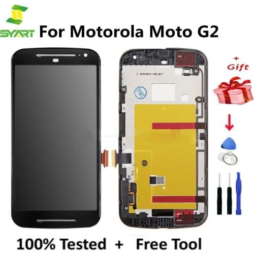 For Motorola Moto G2 LCD Screen Display Touch Digitizer Assembly With Frame For Motorola Moto G2 XT1063 XT1064 XT1068 LCD