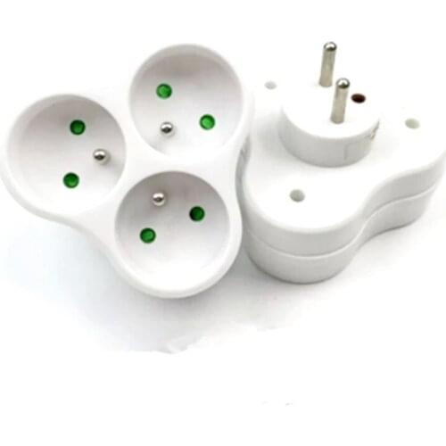France standard power supply Conversion plug German standard converter Extended socket 1 turn 3 converter with Safety Shutter