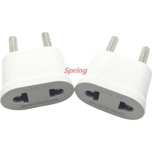 - Hot One Piece US USA to EU EURO Europe Travel Power Schuko Plug Adapter Charger Converter for USA converter White