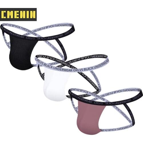 3PCS High Quality Modal Underpants Gay Men Sexy Mans Underwear Thong Men Jockstrap Low waist Mens Thongs And G strings Top