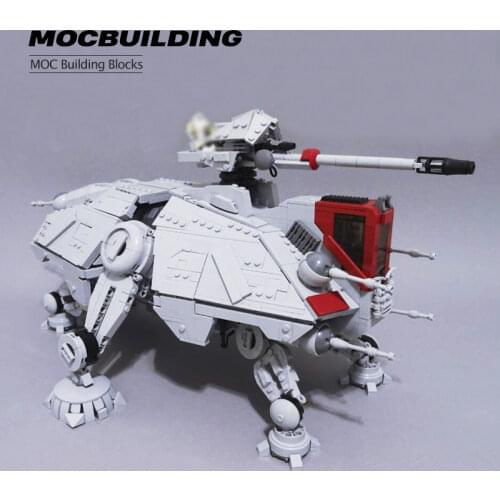 MOC Walking AT-TE Big Model New Star Plan Bricks Space Wars Diy Assembly Building Block Construction Model Toys Christmas Gifts