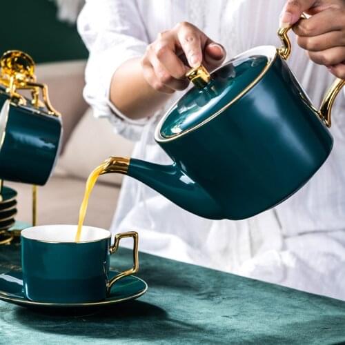 Creative Ceramic Hand-made Coffee Pot Set Household Single Pot Cold Kettle Handmade Teapot Large Capacity Teapot Milk Teapot Set