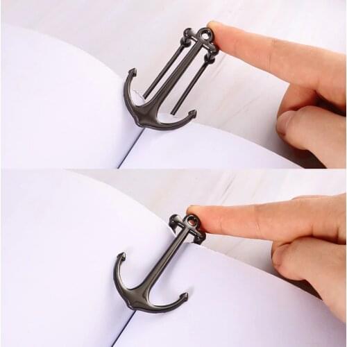 Creative Anchor Bookmark Metal Page Holder Gifts Bookmarks for Students Stationery School Office Supplies