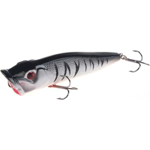 Hot 1pcs Fishing Lures Various Topwater Popper Bait 31 Color Hard Bait Artificial Wobblers Plastic Fishing Tackle With 6# Hooks