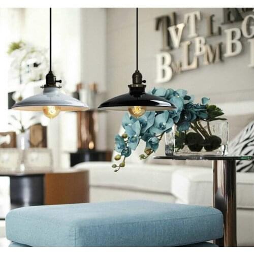 Loft Vintage Pendant Lamp Dia 250mm E27 Aluminum Iron Retro Northern Europe Industrial Style Edison Pendant Lights HM22