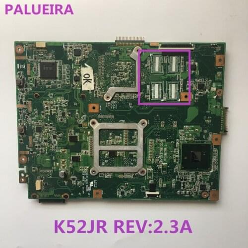 PALUBEIRA high quality K52JR Laptop Motherboard For ASUS K52J A52J K52JT K52JR K52JU K52JE K52J mainboard