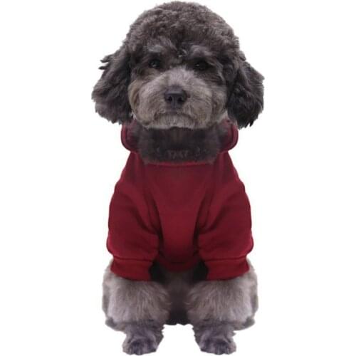 Multicolor Winter Warm For Cats Dog Clothes Plus Plush Hoodie With Pocket Cute Printing Sweater For Dogs Cats Chihuahua Pug