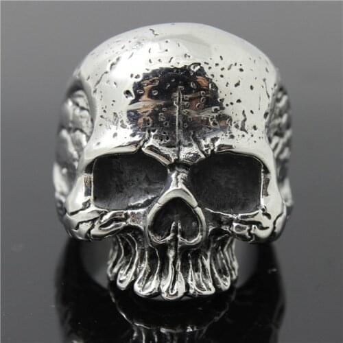 1pc Newest size 7-14 Cool Skull Ring 316L Stainless Steel Men Boys New Skull Ring