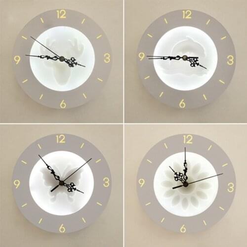 Wall Lamps with clock function acrylic lampshade Sconce Light for Living Room Bedroom Bedside Aisle home decorate wall light ZM