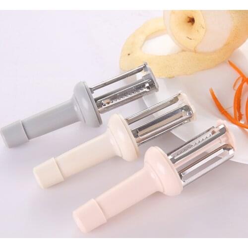 Three-Head Vegetable And Fruit Peeler With Cover Potato Carrot Cucumber Grater Cutter Gadget Vegetable Tools Kitchen Accessories