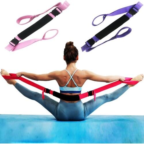 Yoga Belt Stretch Strap Equipment Fitness Elastic Practice Resistance Opening Training Soft Stretching Yoga Rope Free Shipping