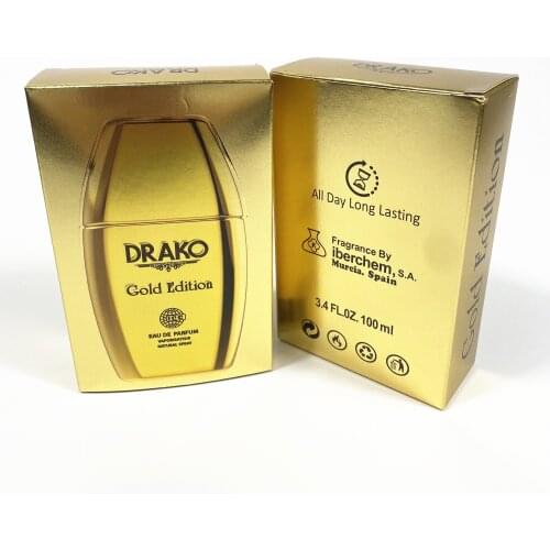 Luxury Gold Custom Cardboard Gift Paper Packaging Printed Cosmetic Perfume Bottle Box with Embossing Logo