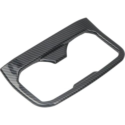 Carbon Fiber Style ABS Rear Water Cup Holder Cover Trim Fit for Toyota Tacoma 2016 2017 2018 2019 2020