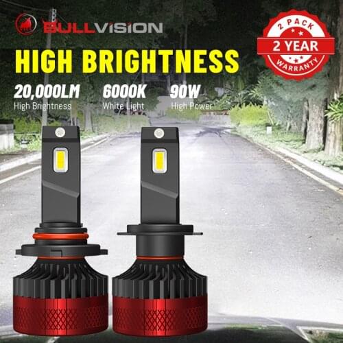 Bullvision H4 LED Car HeadLamp 20000LM F5 F5C Canbus Error Free H7 H1 9012 HIR2 880 881 H27 H16 5202 H11 H9 H8 9005 9006 HB3 HB4