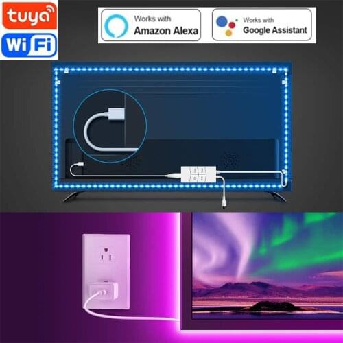 DIY 2M 3M 5M WiFi LED Lights StripS USB Alexa Control RGB 5050 Sync to Music DC5V