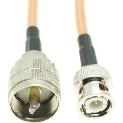 UHF PL259 male plug to BNC male Jumper Pigtail RG400 M17/128 Coaxial lot Cable