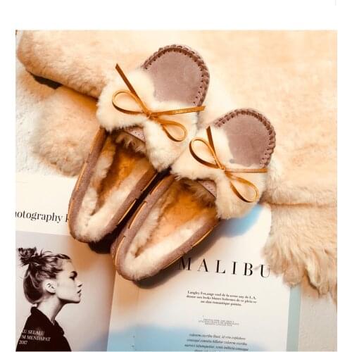 MOOKIAPI Chinese brand high quality womens shoes, 100% leather, pure wool, classic womens Lefu shoes, 5 colors