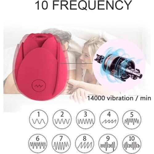 10 Frequency Crazy Vibration + Strong Sucking Rose Vibator Sex Toys Vibrators For Women Vagina Masturbation Adult Games Sex Shop